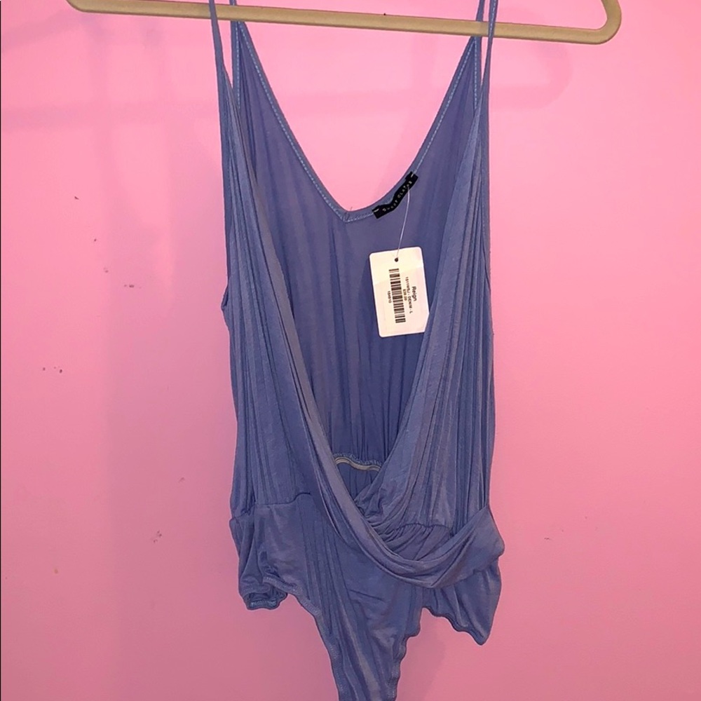 cross open front thong bodysuit - never worn